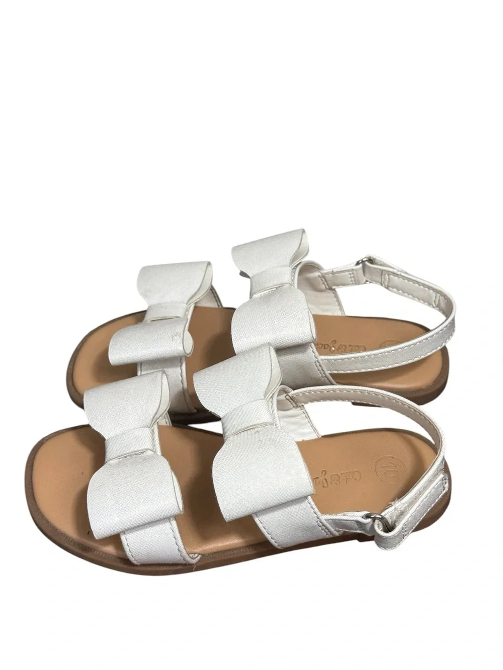 Girls Cat & Jack White Bow Strap Sandals
